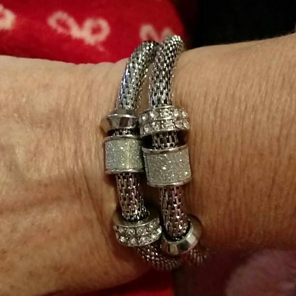 Silver with sparkle add on